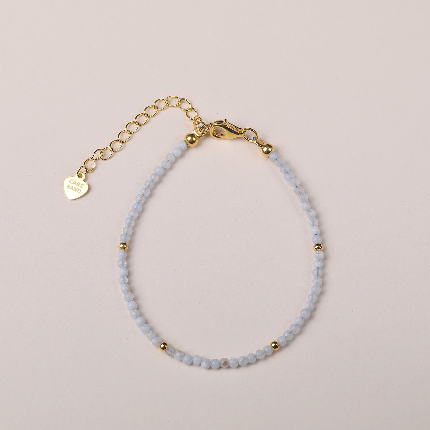 Care Band Blue Lace Agate Round Bracelet