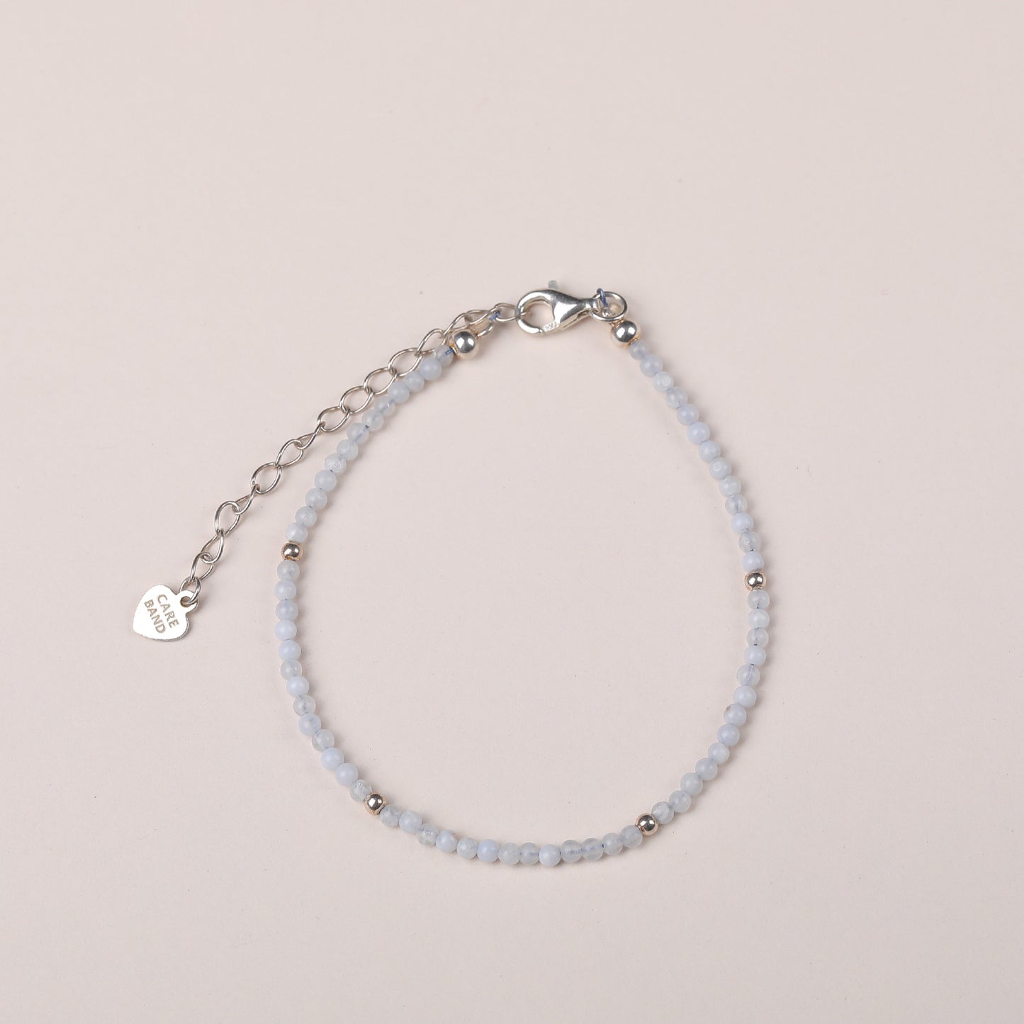 Care Band Blue Lace Agate Round Bracelet